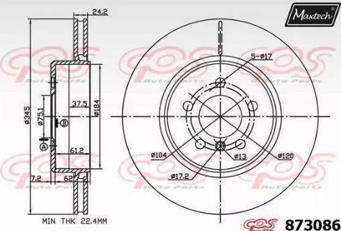 Maxtech 873086.6980 - Əyləc Diski furqanavto.az