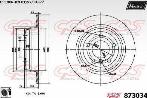 Maxtech 873034.0060 - Əyləc Diski furqanavto.az