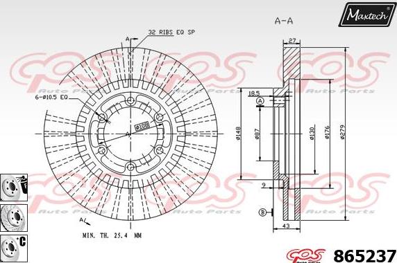 Maxtech 873035 - Əyləc Diski furqanavto.az