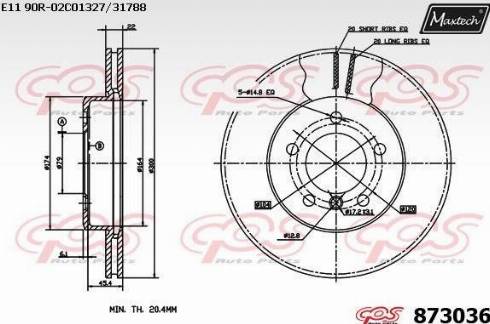 Maxtech 873036.0000 - Əyləc Diski furqanavto.az