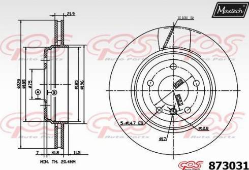 Maxtech 873031.0000 - Əyləc Diski furqanavto.az