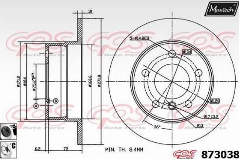 Maxtech 873038.6060 - Əyləc Diski furqanavto.az