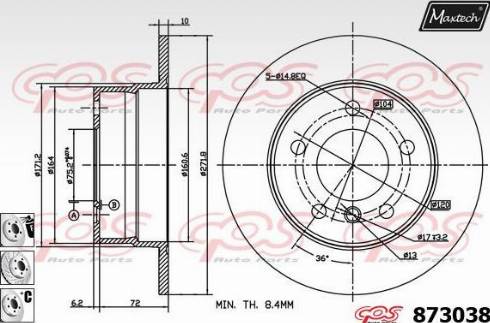 Maxtech 873038.6880 - Əyləc Diski furqanavto.az