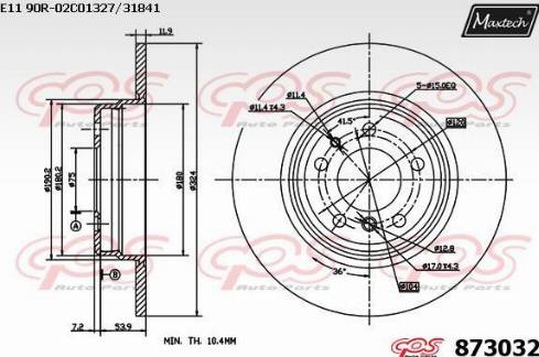 Maxtech 873032.0000 - Əyləc Diski furqanavto.az