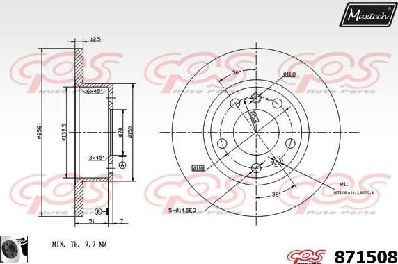 Maxtech 873032 - Əyləc Diski furqanavto.az