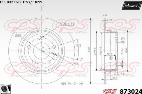 Maxtech 873024.0060 - Əyləc Diski furqanavto.az