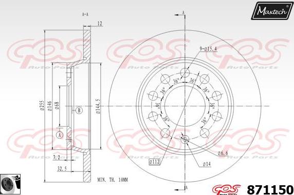 Maxtech 873022 - Əyləc Diski furqanavto.az