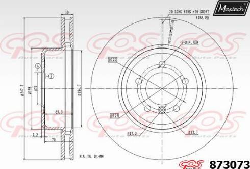 Maxtech 873073.0000 - Əyləc Diski furqanavto.az