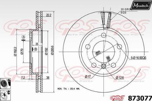 Maxtech 873077.6060 - Əyləc Diski furqanavto.az