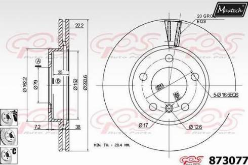 Maxtech 873077.6880 - Əyləc Diski furqanavto.az