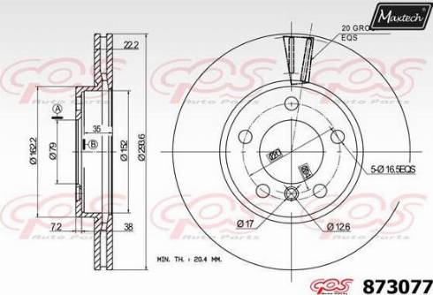 Maxtech 873077.0000 - Əyləc Diski furqanavto.az