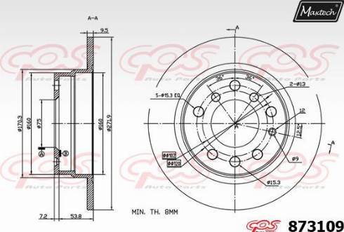 Maxtech 873109.0000 - Əyləc Diski furqanavto.az