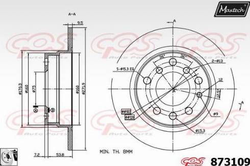 Maxtech 873109.0080 - Əyləc Diski furqanavto.az