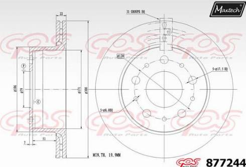 Maxtech 877244.0000 - Əyləc Diski furqanavto.az