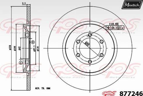 Maxtech 877246.0000 - Əyləc Diski furqanavto.az