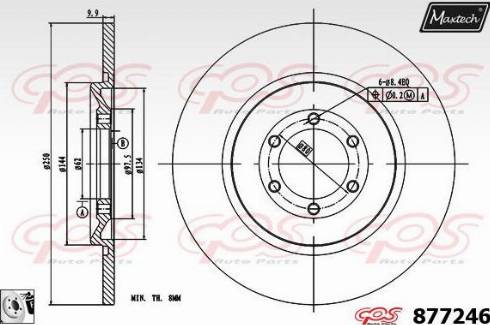 Maxtech 877246.0080 - Əyləc Diski furqanavto.az