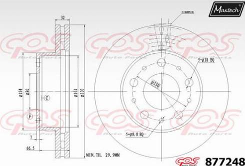 Maxtech 877248.0000 - Əyləc Diski furqanavto.az