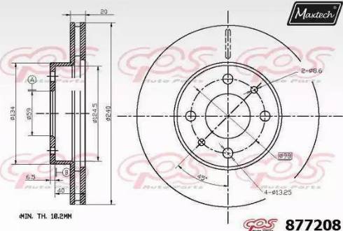 Maxtech 877208.0000 - Əyləc Diski furqanavto.az