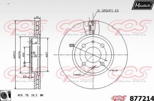 Maxtech 877214.0060 - Əyləc Diski furqanavto.az