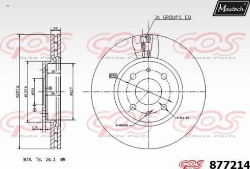 Maxtech 877214.0000 - Əyləc Diski furqanavto.az