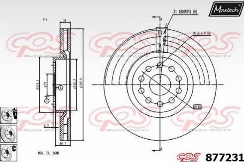 Maxtech 877231.6880 - Əyləc Diski furqanavto.az