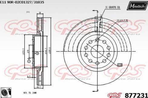 Maxtech 877231.0060 - Əyləc Diski furqanavto.az