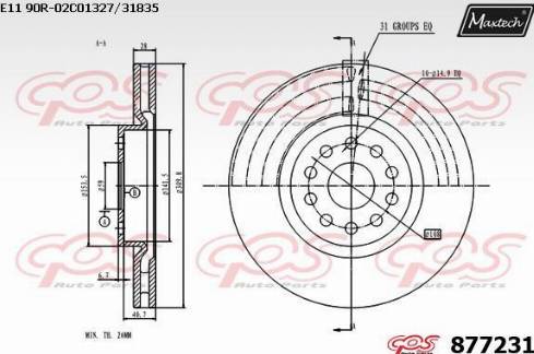 Maxtech 877231.0000 - Əyləc Diski furqanavto.az