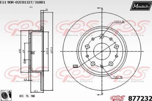 Maxtech 877232.0060 - Əyləc Diski furqanavto.az