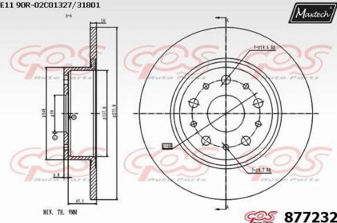 Maxtech 877232.0000 - Əyləc Diski furqanavto.az