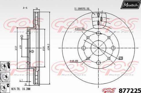 Maxtech 877225.6980 - Əyləc Diski furqanavto.az