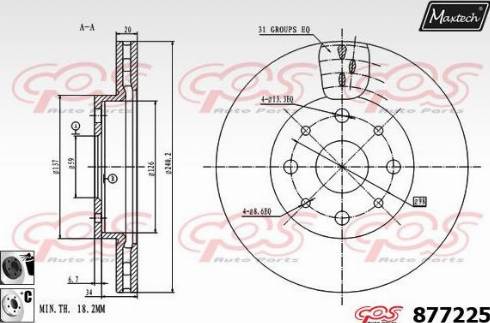 Maxtech 877225.6060 - Əyləc Diski furqanavto.az