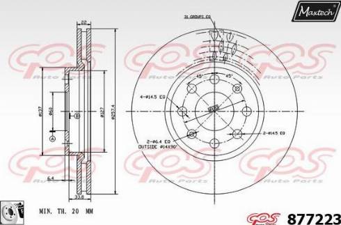 Maxtech 877223.0080 - Əyləc Diski furqanavto.az