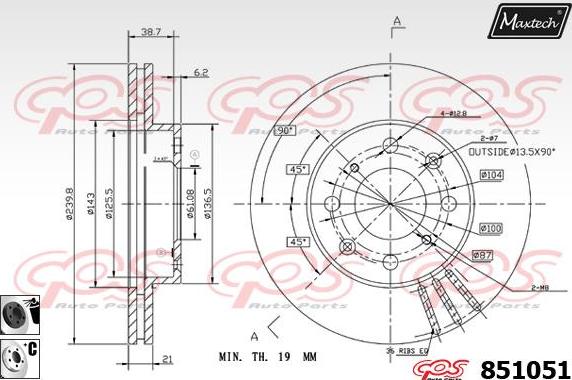 Maxtech 70160091 - Bələdçi qol dəsti, əyləc kaliperi furqanavto.az