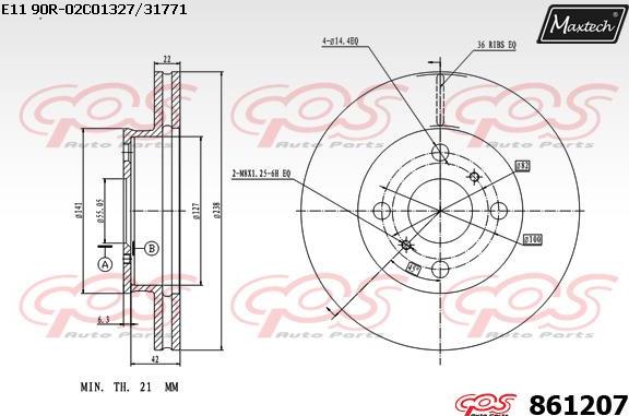 Maxtech 70160049 - Bələdçi qol dəsti, əyləc kaliperi furqanavto.az