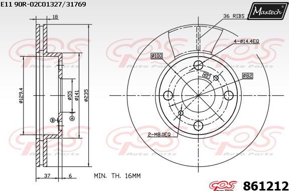 Maxtech 70160041 - Bələdçi qol dəsti, əyləc kaliperi furqanavto.az