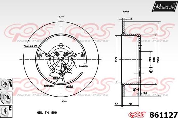 Maxtech 70160066 - Bələdçi qol dəsti, əyləc kaliperi furqanavto.az