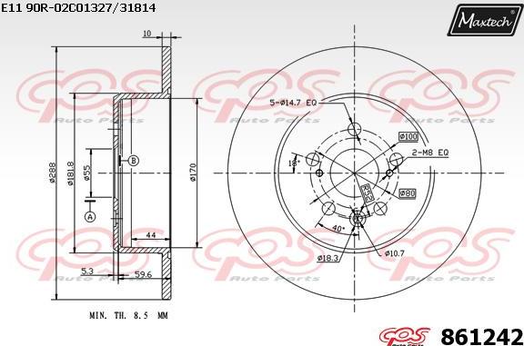 Maxtech 70160017 - Bələdçi qol dəsti, əyləc kaliperi furqanavto.az