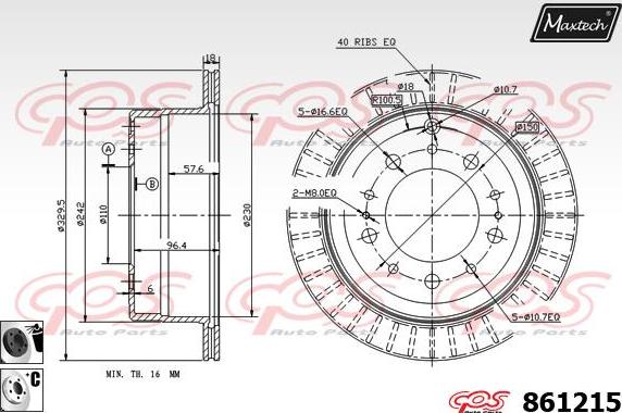 Maxtech 70160104 - Bələdçi qol dəsti, əyləc kaliperi furqanavto.az