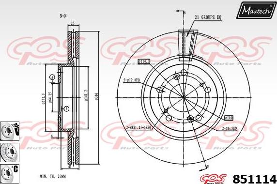 Maxtech 70160137 - Bələdçi qol dəsti, əyləc kaliperi furqanavto.az