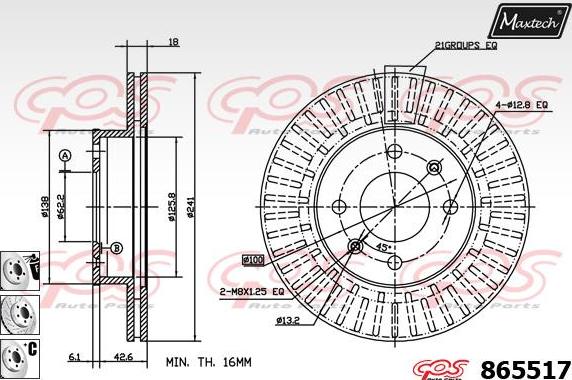 Maxtech 70200640 - Təmir dəsti, əyləc kaliperi furqanavto.az