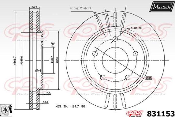 Maxtech 70180459 - Möhür, əyləc kaliperinin pistonu furqanavto.az