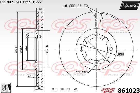 Maxtech 70180455 - Möhür, əyləc kaliperinin pistonu furqanavto.az