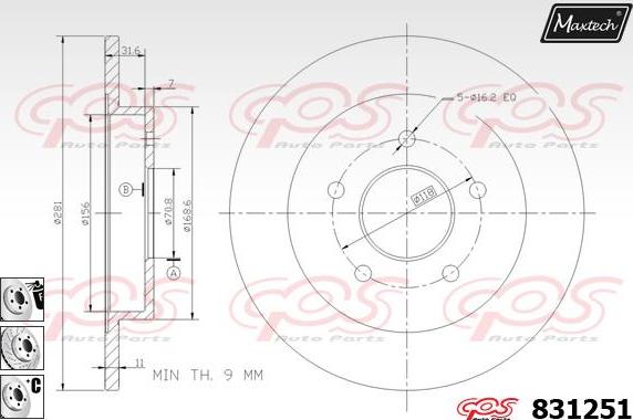 Maxtech 70180401 - Möhür, əyləc kaliperinin pistonu furqanavto.az