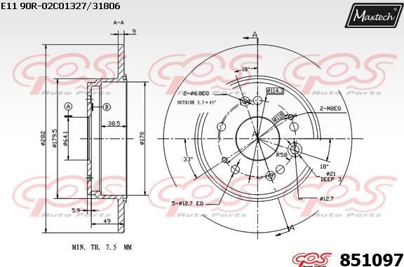 Maxtech 70180412 - Möhür, əyləc kaliperinin pistonu furqanavto.az