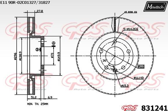 Maxtech 70180045 - Möhür, əyləc kaliperinin pistonu furqanavto.az