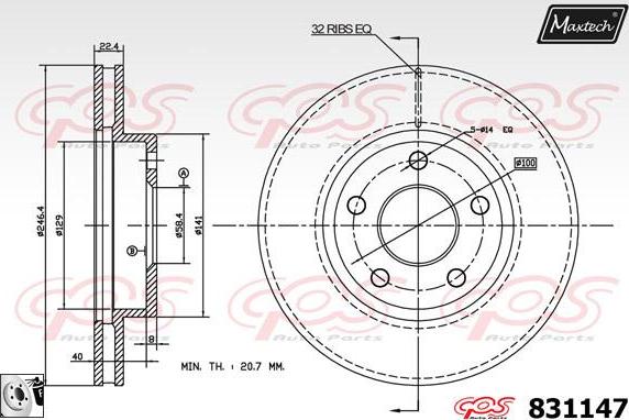 Maxtech 70180068 - Möhür, əyləc kaliperinin pistonu furqanavto.az