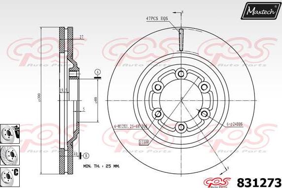 Maxtech 70180018 - Möhür, əyləc kaliperinin pistonu furqanavto.az