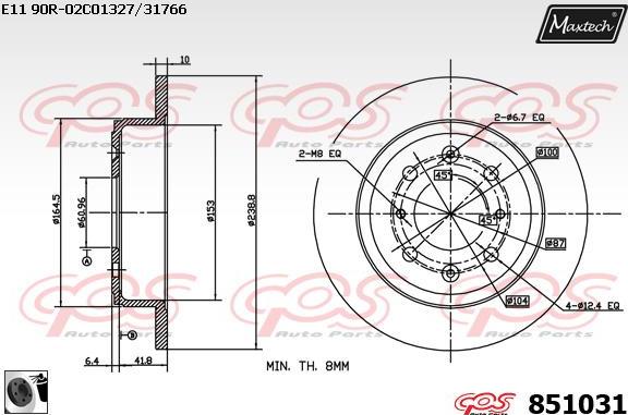 Maxtech 70180021 - Möhür, əyləc kaliperinin pistonu furqanavto.az