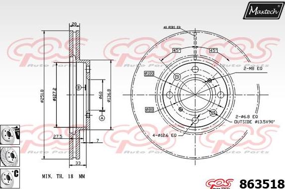 Maxtech 70180199 - Möhür, əyləc kaliperinin pistonu furqanavto.az