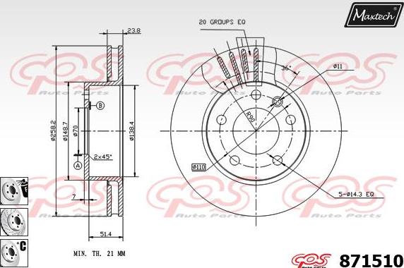 Maxtech 70180196 - Möhür, əyləc kaliperinin pistonu furqanavto.az